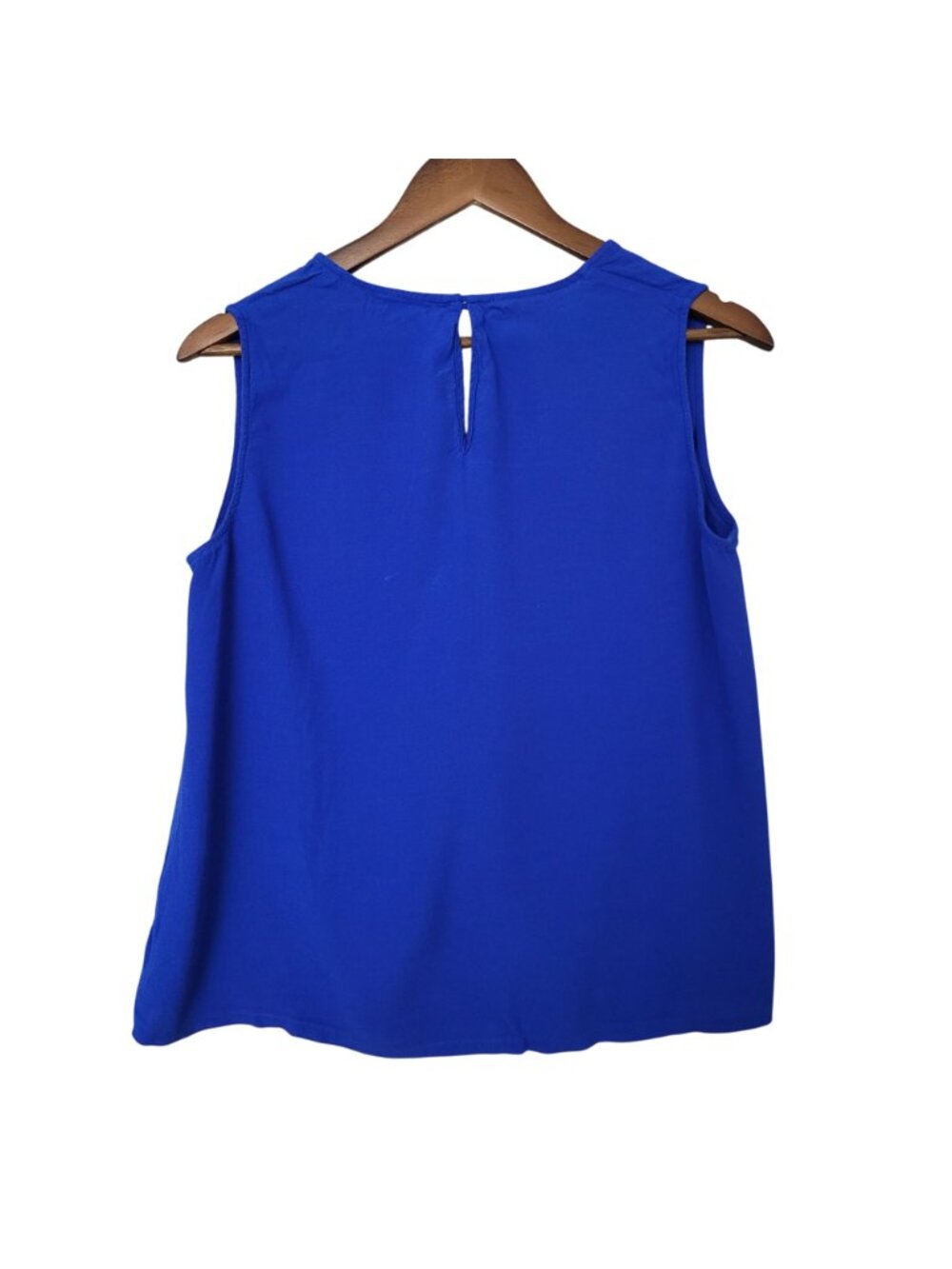 Madewell Sleeveless V-Neck Top Womens Size M Blue High-Low Hem Style G5415 - Picture 2 of 7